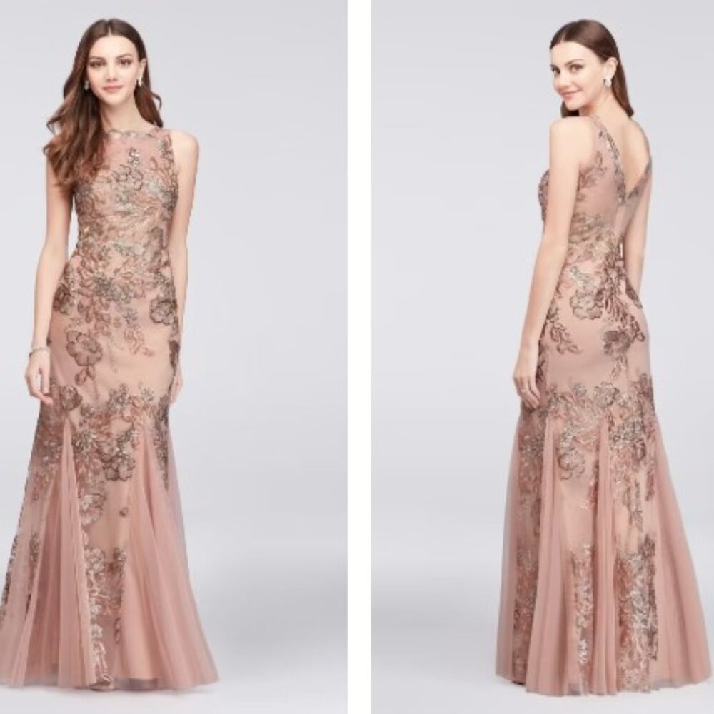 ✨ Blush Pink Embroidered Floral Dress | Size 4 ✨